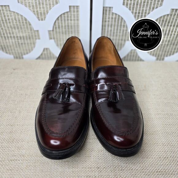 Bostonian NWOT Men's Burgundy Kinnon Step Leather Tassel Loafer Size 8M - Picture 3 of 15